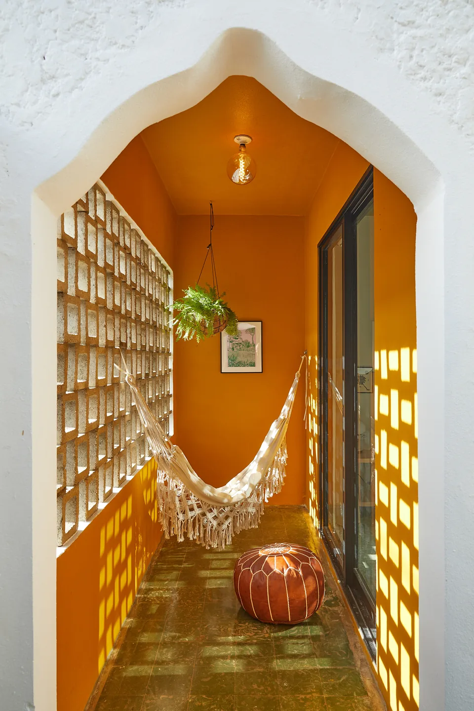 Hammock on APT 4’s orange-walled terrace