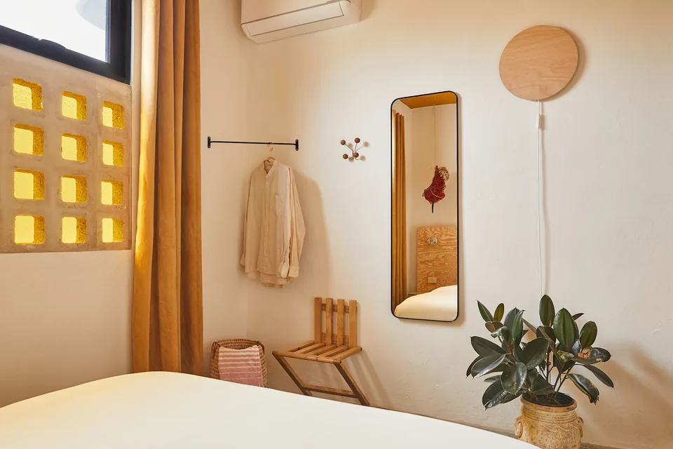 Second bedroom with natural textures in APT 8
