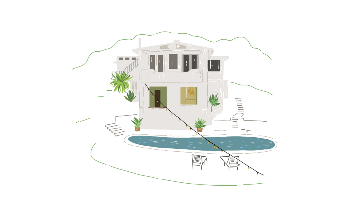 Original illustration of Wald Haus
