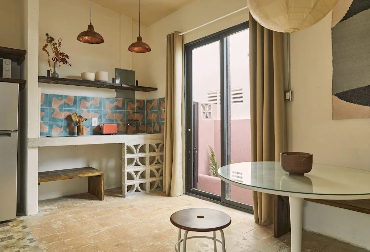A designer loft at Rosa by DW in San Juan.
