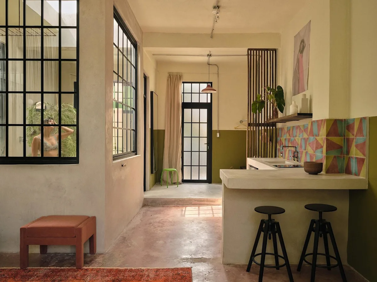 A loft apartment at Paz by DW in San Juan.
