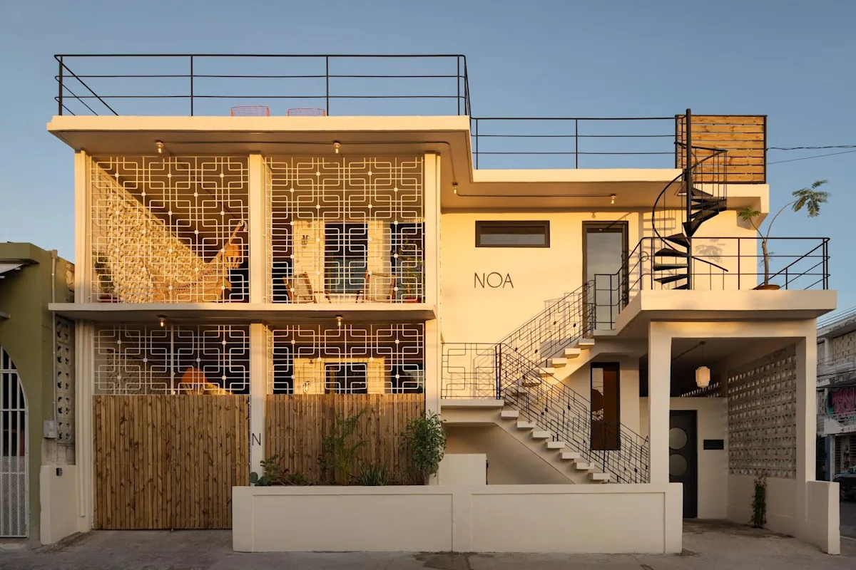 The exterior of Noa by DW, a Dreamers Welcome apartment building in San Juan.